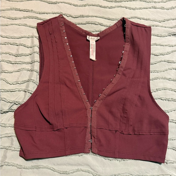 Free People Tops - Free People Burgundy Sleeveless Top